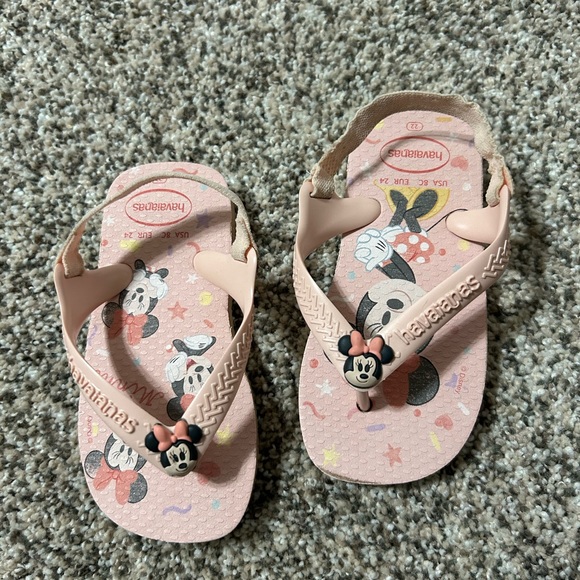 Havaianas Pink Kids Sandals size 8 Disney Minnie Mouse - Picture 1 of 4